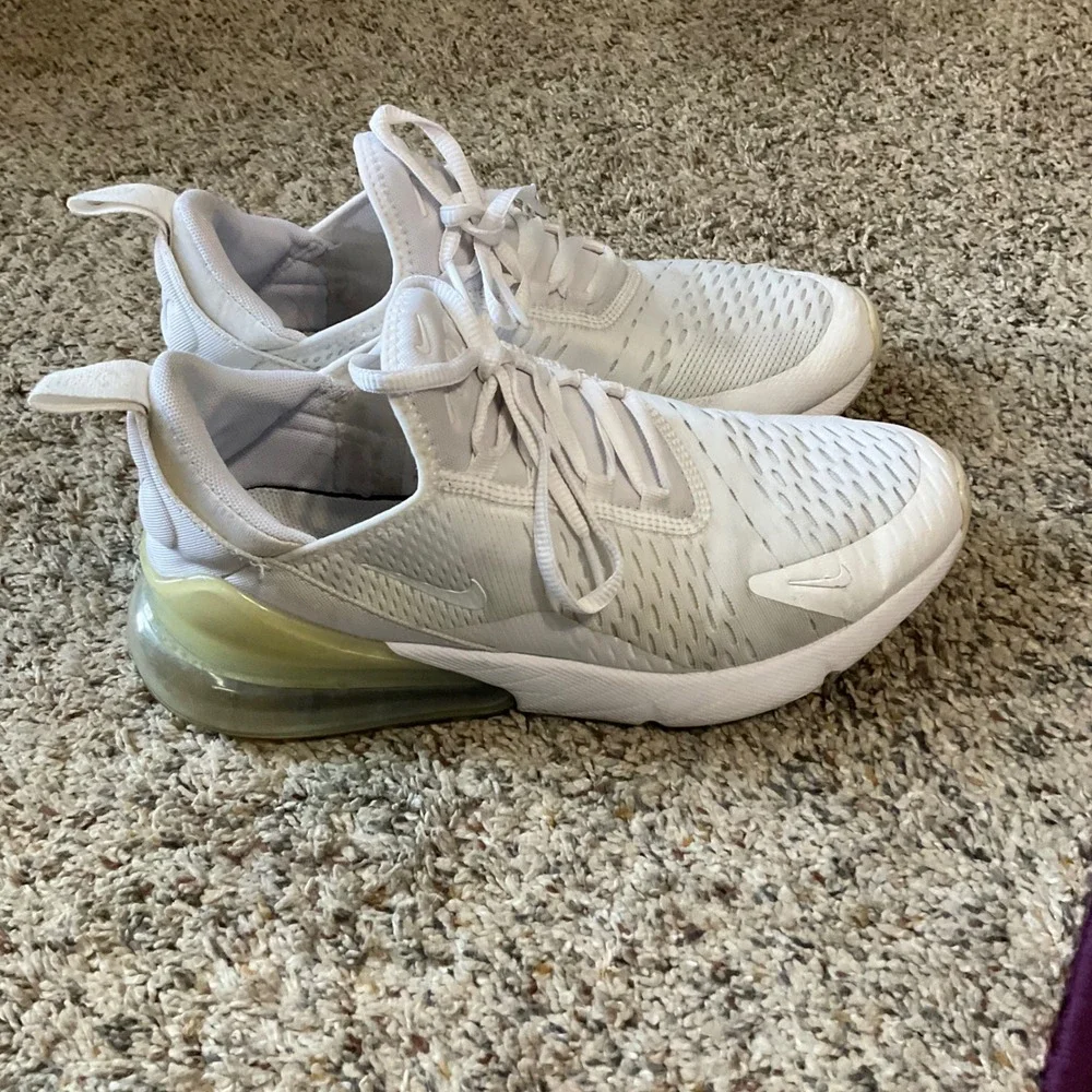Nike Air Max 270 Sneakers Big Kids 6.5Y White 943345-103 Running Shoes